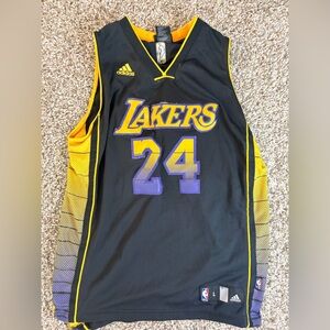 Kobe Bryant adidas Black and Yellow Athletic Jersey Top